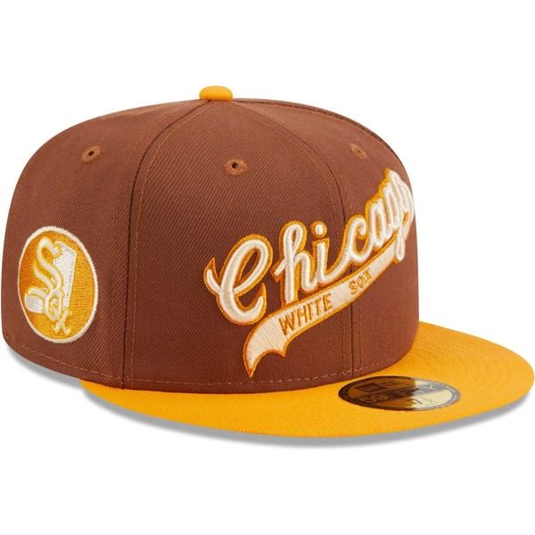 ニューエラ メンズ アクセサリー 帽子 Mens New Era Brown Chicago White Sox Tiramisu 59FIFTY Fitted Hat Brown ブラウン