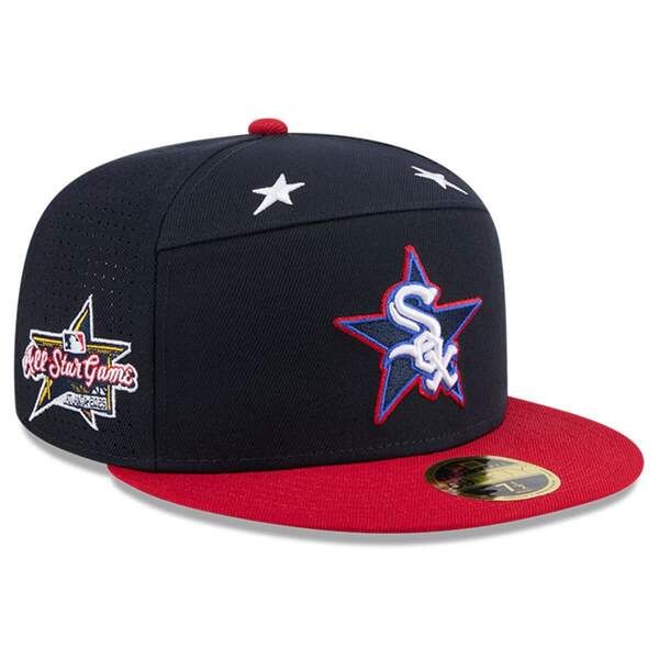ニューエラ メンズ アクセサリー 帽子 Mens New Era NavyRed Chicago White Sox 2025 MLB AllStar Game Workout Side Patch 59FIFTY Fitted Hat Navy ネイビー