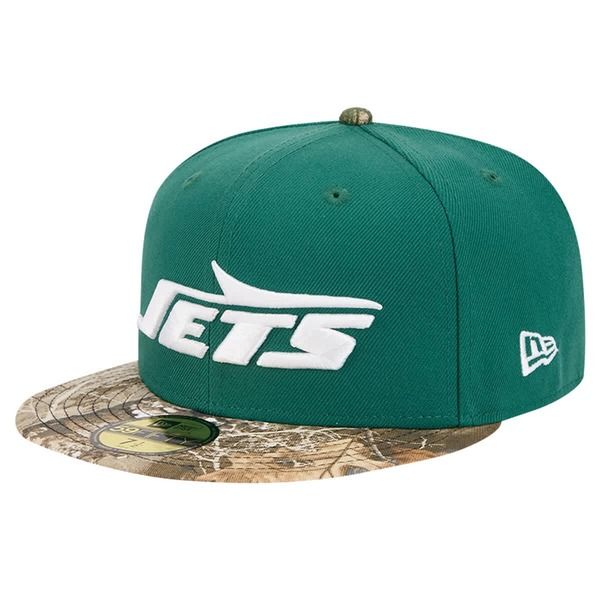 ニューエラ メンズ アクセサリー 帽子 Mens New Era Greenew York Jets Active TwoTone Camo 59FIFTY Fitted Hat Green グリーン