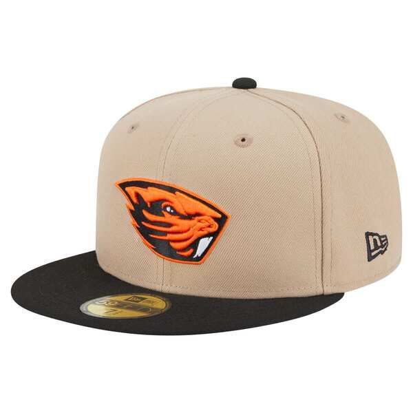 ニューエラ メンズ アクセサリー 帽子 Mens New Era Khaki Oregon State Beavers TwoTone 59FIFTY Fitted Hat Khaki カーキ