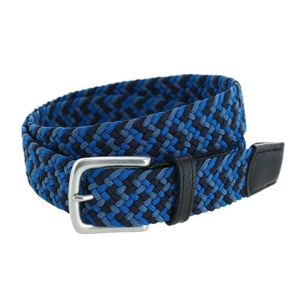 トラファルガー メンズ アクセサリー ベルト Trafalgar Chandler Mixed Weave Stretch Belt Blue Mix ブルー