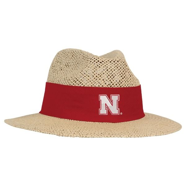アヘッド メンズ アクセサリー 帽子 Mens Ahead Tanebraska Huskers Wellington Gambler Straw Hatan タン