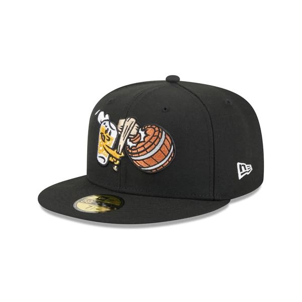 ニューエラ メンズ アクセサリー 帽子 キャップ MensNew Era Black West Michigan Whitecaps Theme Nights 59FIFTY Fitted Hat Black ブラック