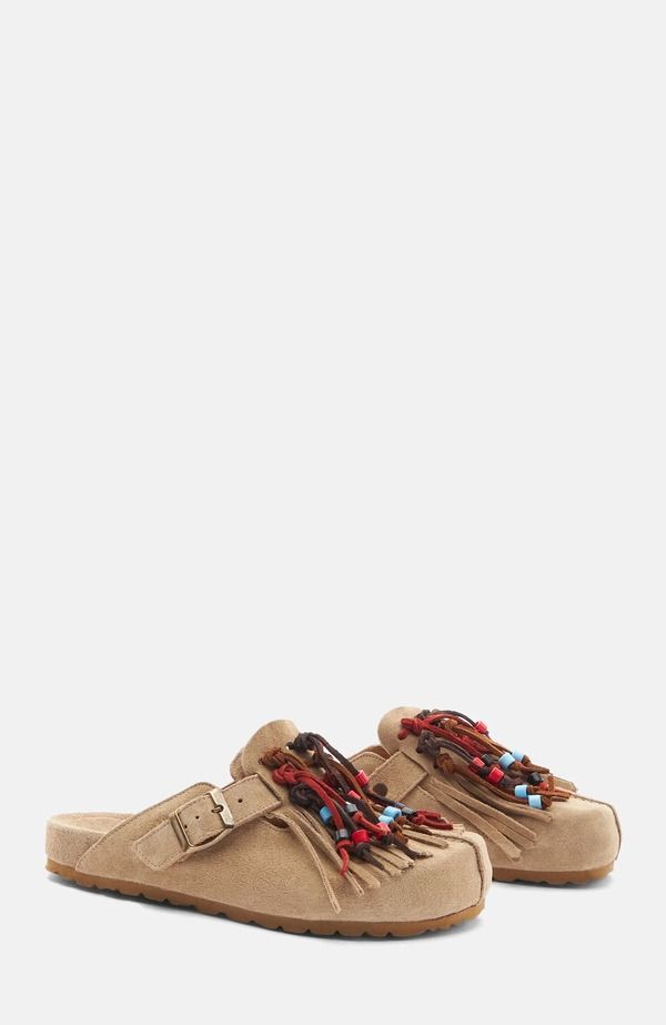 スカロッソ メンズ シューズ サンダル SCAROSSO Geo Mules Beige Suede ベージュ
