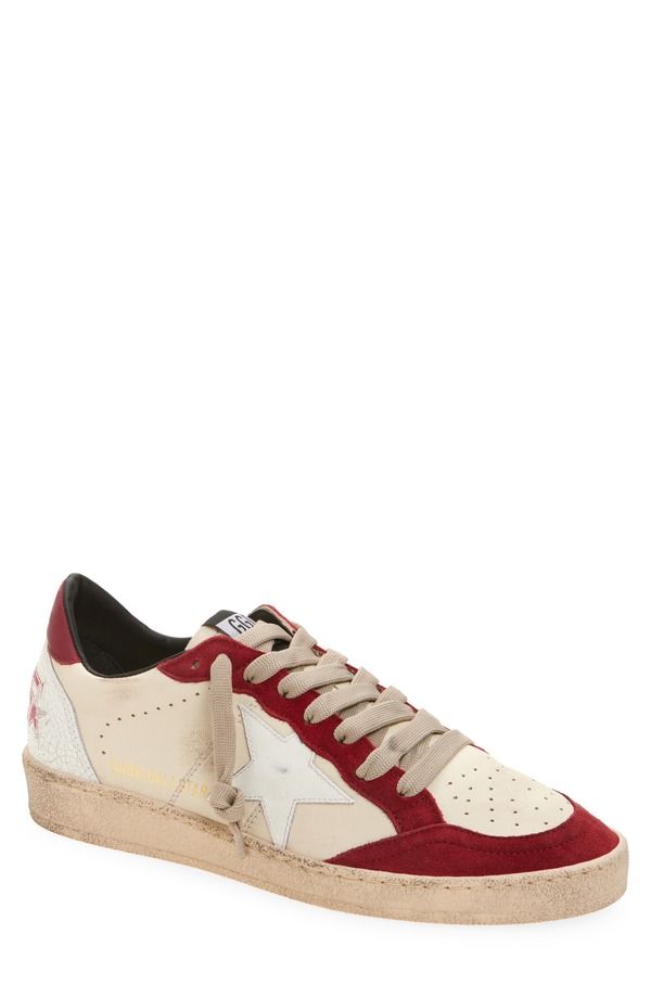 ゴールデングース メンズ シューズ スニーカー Golden Goose Ball Star Sneaker White BeigeRedWhite ホワイト