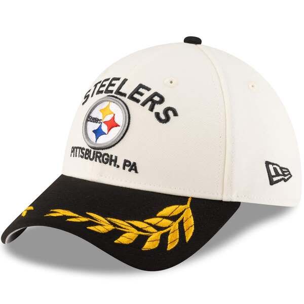 ニューエラ メンズ アクセサリー 帽子 Tシャツ Mens New Era CreamBlack Pittsburgh Steelers 2025 NFL Draft 39THIRTY Flex Hat Cream クリーム