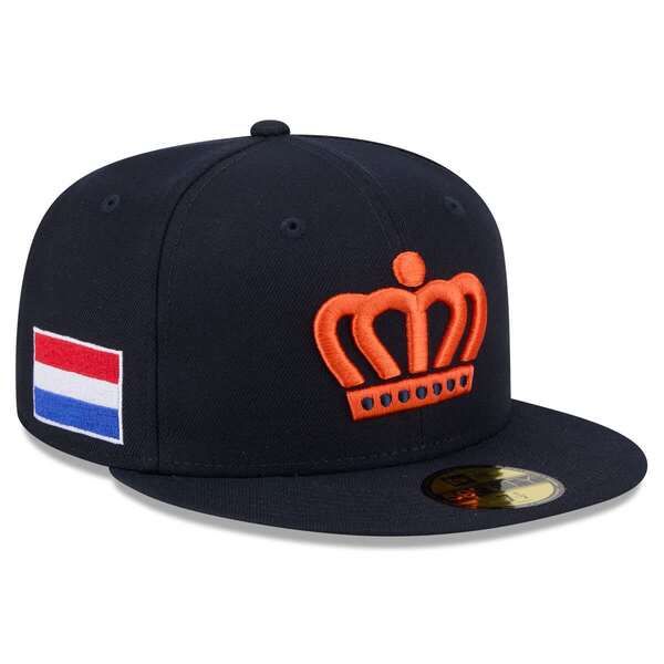 ニューエラ メンズ アクセサリー 帽子 Mens New Era Navy Netherlands Baseball 2026 World Baseball Classic 59FIFTY Fitted Hat Navy ネイビー