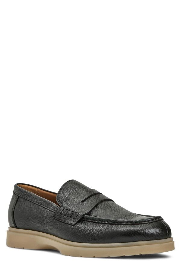 アクアタリア メンズ シューズ ローファー Aquatalia Timothy Penny Loafer Black Leather ブラック