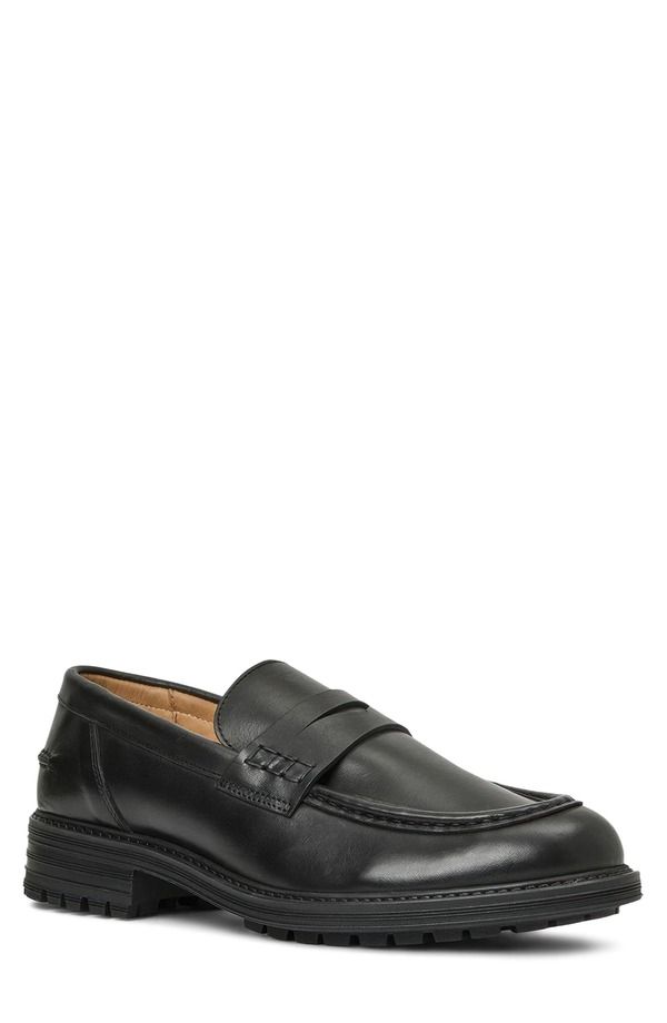 アクアタリア メンズ シューズ ローファー Aquatalia Ellis Penny Loafer Black Calf ブラック