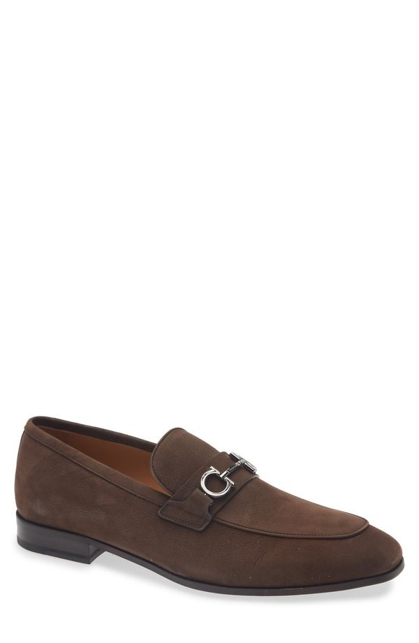 フェラガモ メンズ シューズ スリッポン・ローファー FERRAGAMO Balty Double Gancio Bit Loafer Bark Moro Biscotto