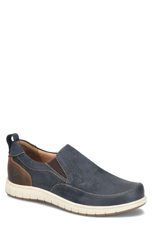 バーン メンズ シューズ スリッポン・ローファー スニーカー Brn LeedslipOn Sneaker Navy Distressed ネイビー