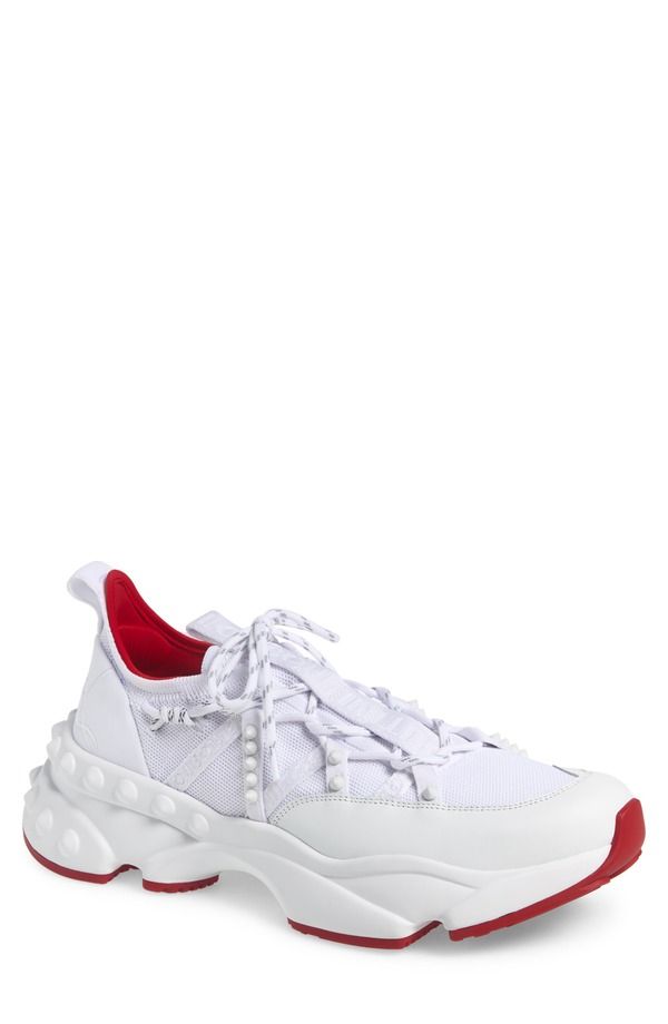 クリスチャン・ルブタン メンズ シューズ スニーカー Christian Louboutin Trailnrun Spike Sneaker Wh01White ホワイト