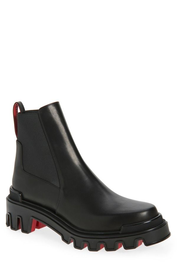 クリスチャン・ルブタン メンズ シューズ ブーツ・レインブーツ チェルシーブーツ チェルシー Christian Louboutin Machacroche Dune Chelsea Boot Black ブラック