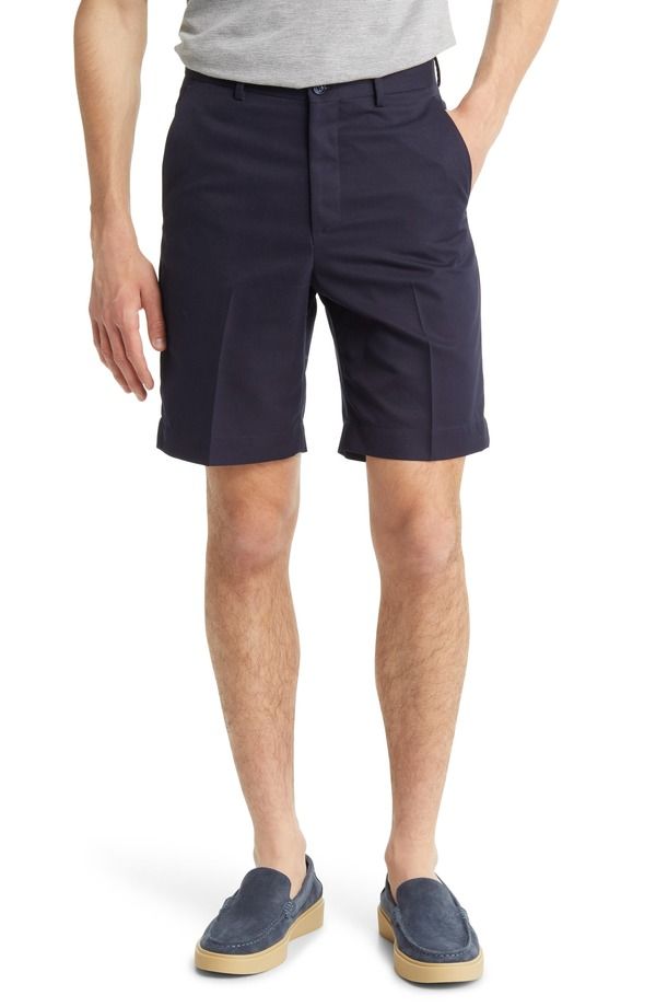 ベール メンズ ボトムス カジュアルパンツ ショートパンツ Berle Flat Front Shorts Navy ネイビー