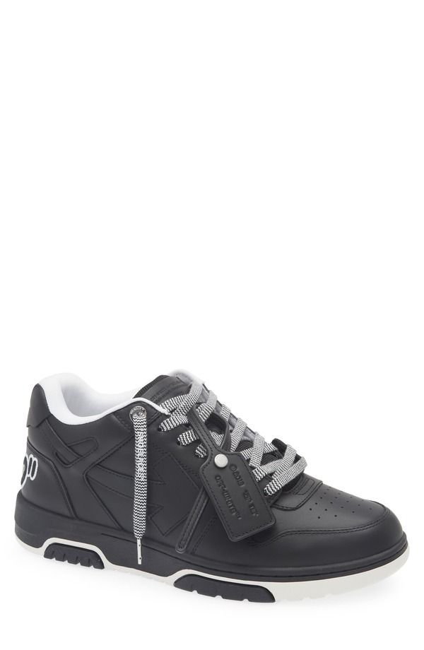 オフホワイト メンズ シューズ スニーカー OffWhite Out office OOO Patch Low Top Sneaker Black Black ブラック