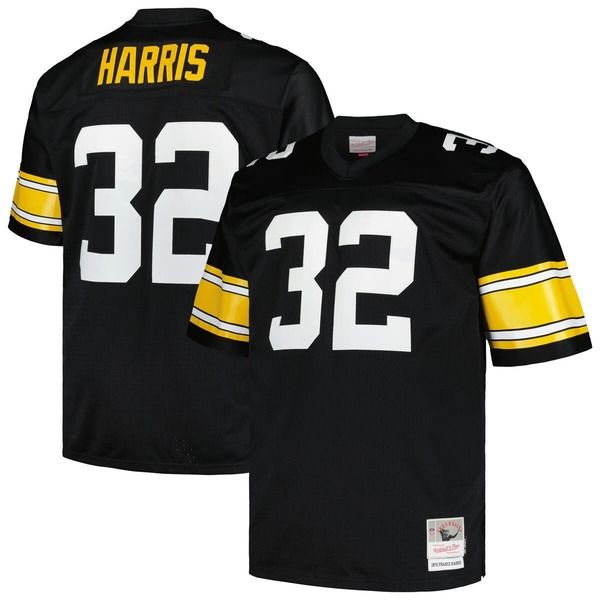 ミッチェルネス メンズ トップス シャツ トール ジャージー Mens Mitchell Ness Franco Harris Black Pittsburgh Steelers Big Tall 1976 Legacy Retired Player Jers