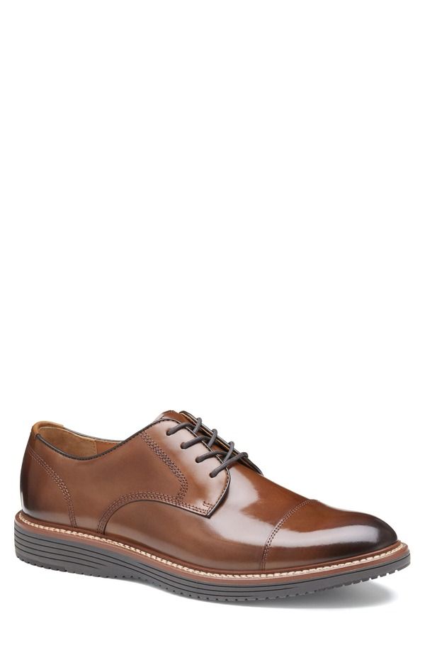 ジョンストンアンドマーフィー メンズ シューズ ダービー キャップ Johnston Murphy Upton Cap Toe Derby Tan Full Grain タン