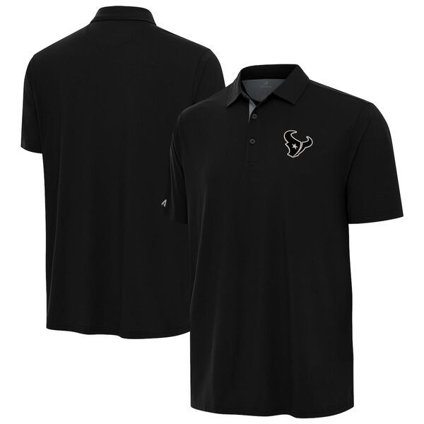 アンティグア メンズ トップス シャツ Mens Antigua Black Houston Texans Era Polo Black ブラック