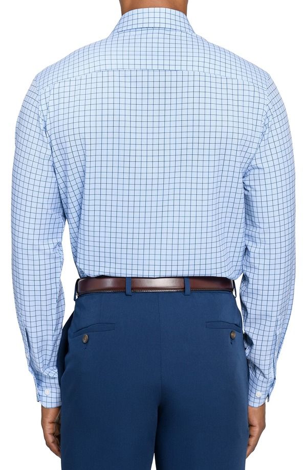 ダブリューアールケー メンズ トップス シャツ スリムフィット WRK Slim Fit Light Blue Check Performance Dresshirt White Blue ホワイト