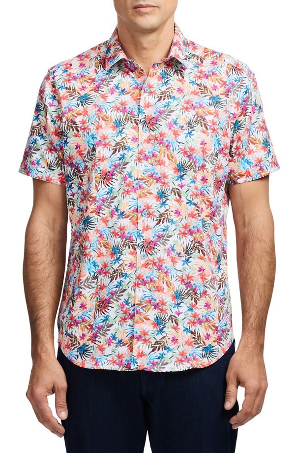 ロバートグラハム メンズ トップス シャツ キャップ ケープ Robert Graham Escape Short Sleeve ButtonUp Shirt Blue Multi ブルー