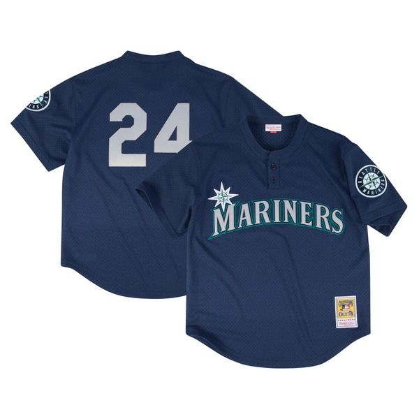 プロファイル メンズ トップス シャツ メッシュ トール ジャージー Mens Profile Navy Seattle Mariners Big Tall Cooperstown Collection Mesh Batting Practice Jersey
