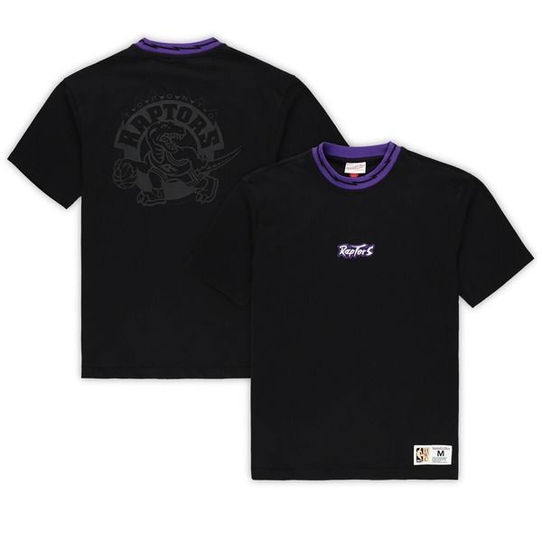 ミッチェルネス レディース トップス Tシャツ ヴィンテージ ロゴ Unisex Mitchell Ness Black Toronto Raptors Playmaker Vintage Logo TShirt Black ブラック