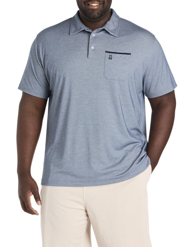 サイコバニー メンズ トップス ポロシャツ トール Psycho Bunny Big Tall Hadley Piqu Performance Polo Shirt Blue ブルー