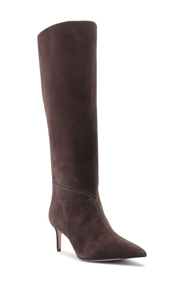 アレクサンドラバードマン レディース シューズ ブーツ・レインブーツ Alexandre Birman Malva Pointed Toe Knee High Boot Dark Brown ブラウン