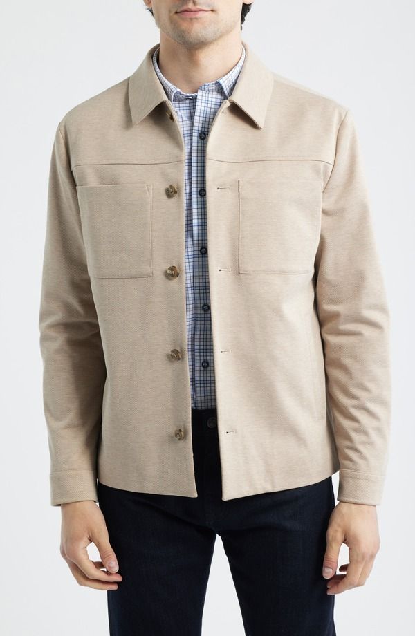 ジョンストンアンドマーフィー メンズ アウター ジャケット・ブルゾン シャツ Johnston Murphy XC Flex Pinnacle Shirt Jacketan Twill タン 44,070円