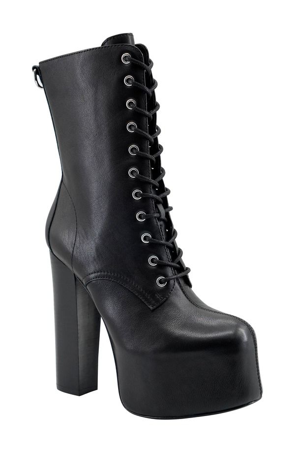 ジジ レディース シューズ プラットフォームブーツ プラットフォーム ブーツ レース ZIGI Adara LaceUplatform Boot Black ブラック