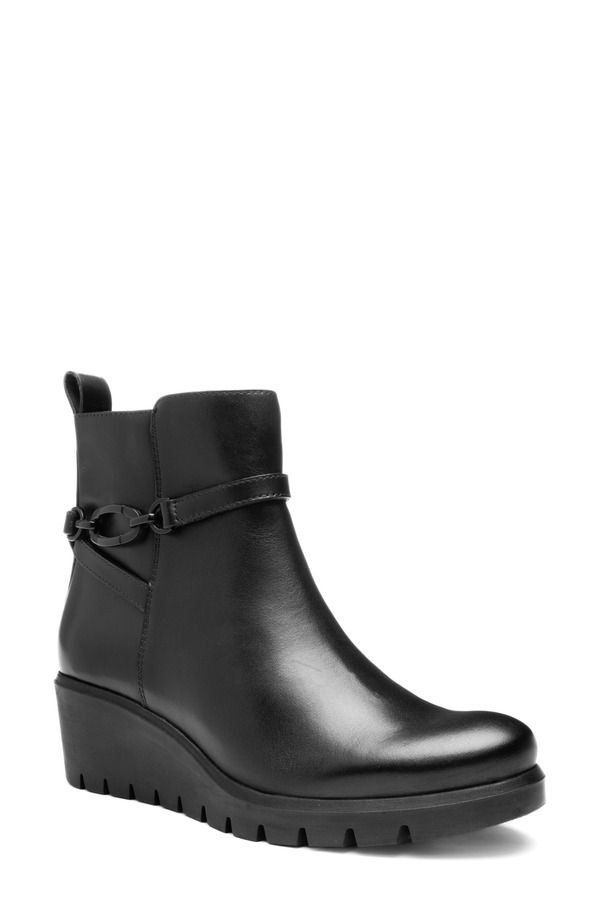 アラ レディース シューズ ブーツ・レインブーツ プラットフォーム ara Carnation Platform Wedge Bootie Black ブラック