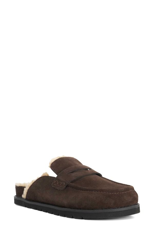 デューンロンドン レディース シューズ スリッポン・ローファー Dune London Goldy Faux Shearling Mule Brown ブラウン