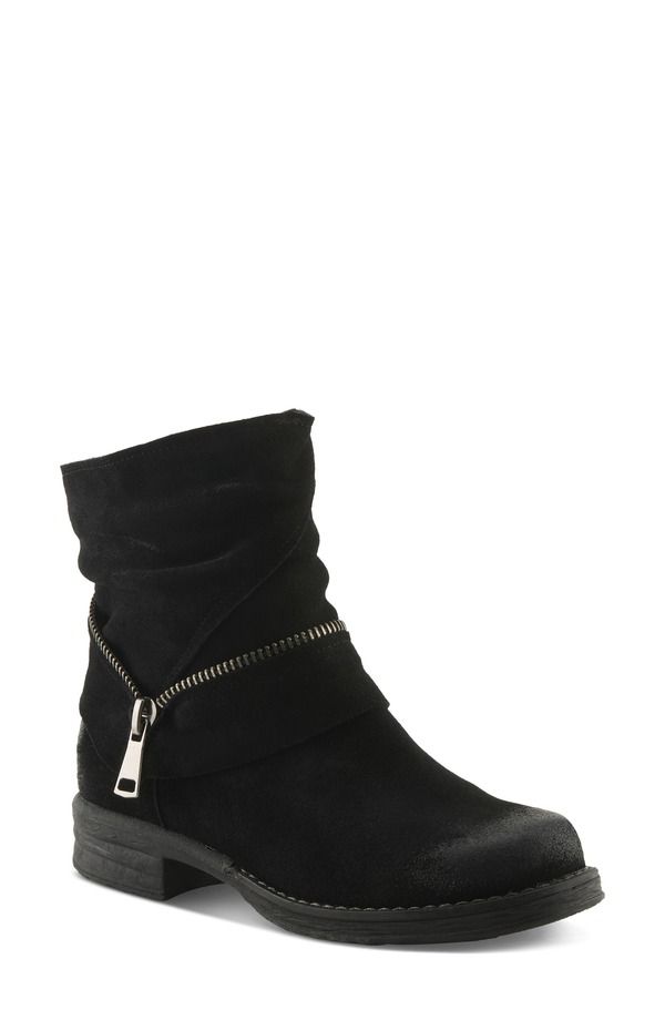 スプリングステップ レディース シューズ ブーツ・レインブーツ Spring Step Mazure Bootie Black Suede ブラック