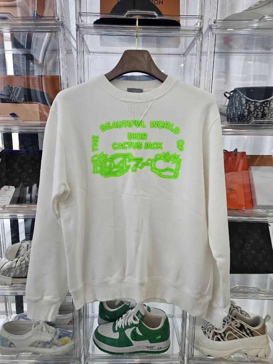 正規品/ほぼ新品/XL ディオール カクタスジャック コラボ スウェット 白 長袖Tシャツ