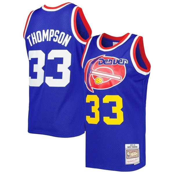 ミッチェルネス メンズ トップス シャツ ジャージー Mens Mitchell Ness David Thompson Royal Hardwood Classics 197576 Swingman Jersey Royal
