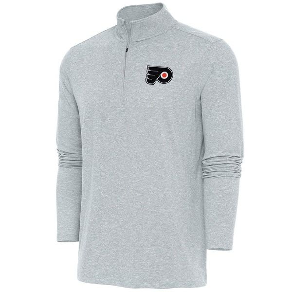 アンティグア メンズ アウター ジャケット・ブルゾン Mens Antigua Heather Gray Philadelphia Flyers Hunk QuarterZipullover Top Heather Gray グレー