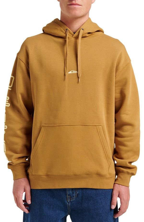 クイックシルバー メンズ アウター パーカー・スウェット 刺繍 ロゴ グラフィック Quiksilver Passage Logo Embroidered Graphic Hoodie Wood Thrush