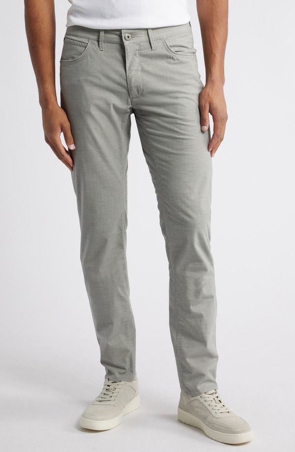ブラックス メンズ ボトムス カジュアルパンツ Brax Chuck Microcheck Modern Fit Stretch Pantsilver シルバー