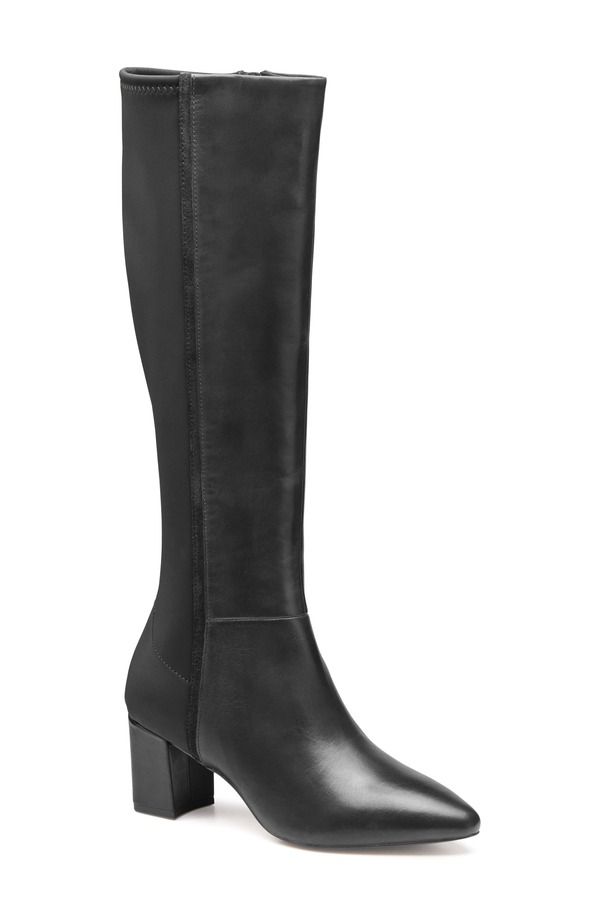 ジョンストンアンドマーフィー レディース シューズ ブーツ・レインブーツ Johnston Murphy Vicki Knee High Boot Black Calfskin Spandex ブラック 42,480円