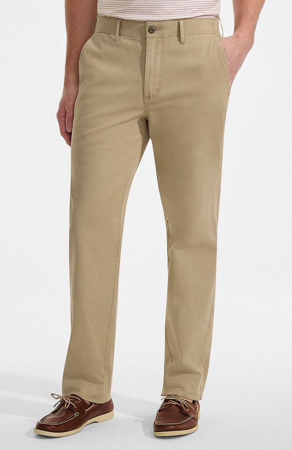 ランズエンド メンズ ボトムス カジュアルパンツ Lands End Knockabout Comfort Waist Classic Fit Chino Pant Desertan タン