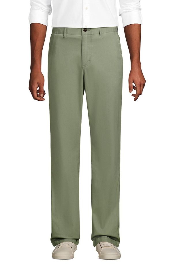 ランズエンド メンズ ボトムス カジュアルパンツ Lands End Knockabout Comfort Waist Classic Fit Chino Pant Sage セージ