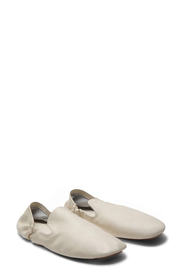マンゴ レディース シューズ スリッポン・ローファー レザー MANGO Leather Loafer Ecru エクリュ