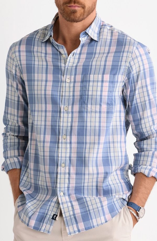 ヴァインヤードヴァインズ メンズ トップス シャツ vineyard vines Beachcomber Plaid Performance ButtonUp Shirt Summer Evening チェック