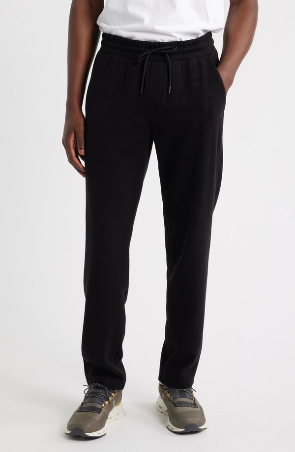 ゼラ メンズ ボトムス カジュアルパンツ ニット ジョガーパンツ Zella Waffle Knit Joggers Black Caviar ブラック