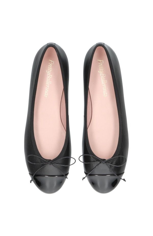 プリティ・バレリーナ レディース シューズ パンプス キャップ Pretty Ballerinas Toecap Ballet Flat Black ブラック