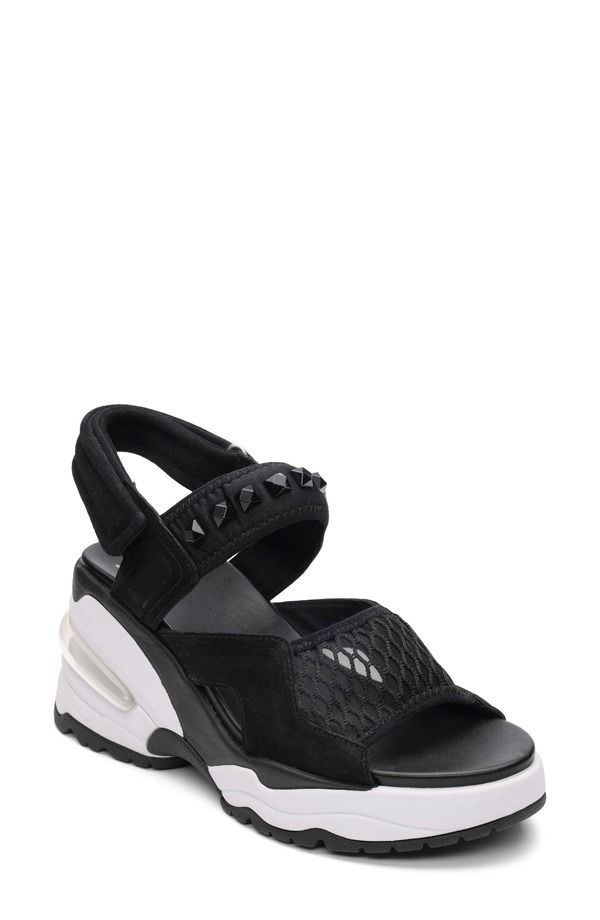 アッシュ レディース シューズ ヒール プラットフォーム サンダル Ash Diva Slingback Platform Sandal Black ブラック