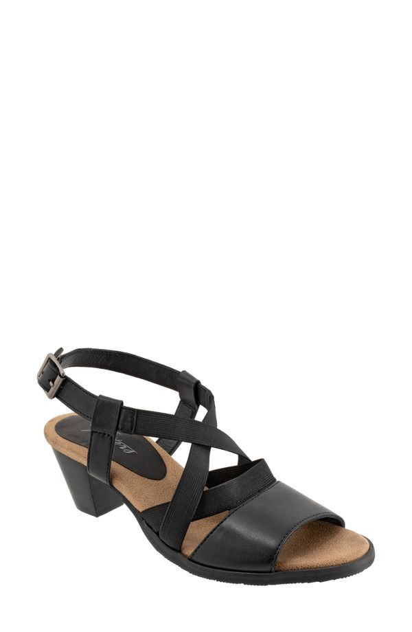 トロッターズ レディース シューズ ヒール サンダル アンクル Trotters Meadow Ankle Strap Sandal Black ブラック