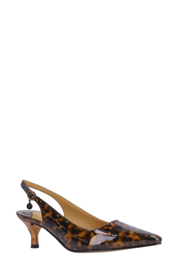 ジェイレニー レディース シューズ ヒール J Rene Ferryanne Pointed Toe Slingback Pump Brown Black ブラック