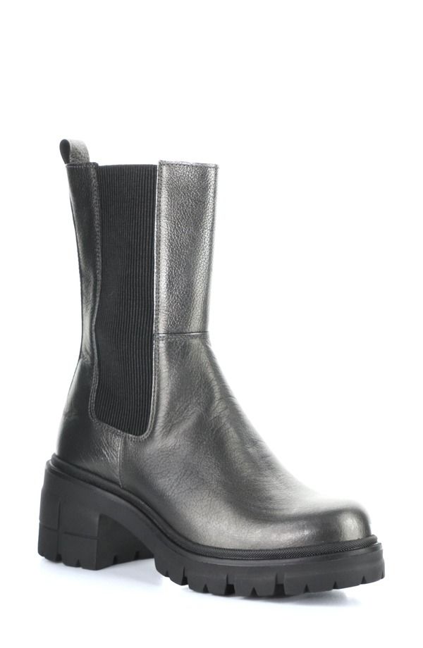 ボスアンドコー レディース シューズ ブーツ・レインブーツ チェルシーブーツ チェルシー Bos Co Brunas Waterproof Chelsea Boot Steel Black ブラック