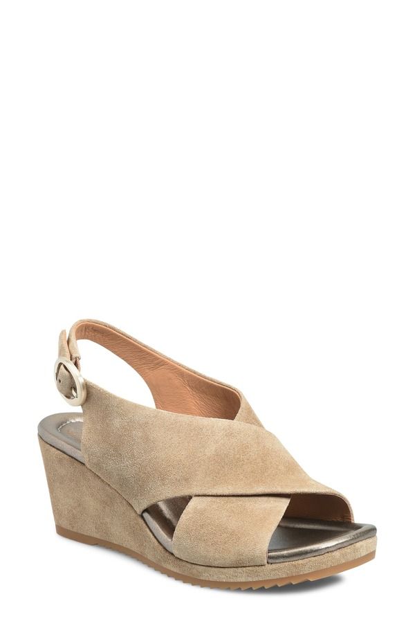 エスエフエフティ レディース シューズ ヒール プラットフォーム サンダル Sfft Isabeth Slingback Platform Wedge Sandal Barley